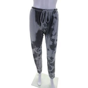 Jac Parker Womens High Rise Drawstring Knit Jogger Pants Gray Size Small